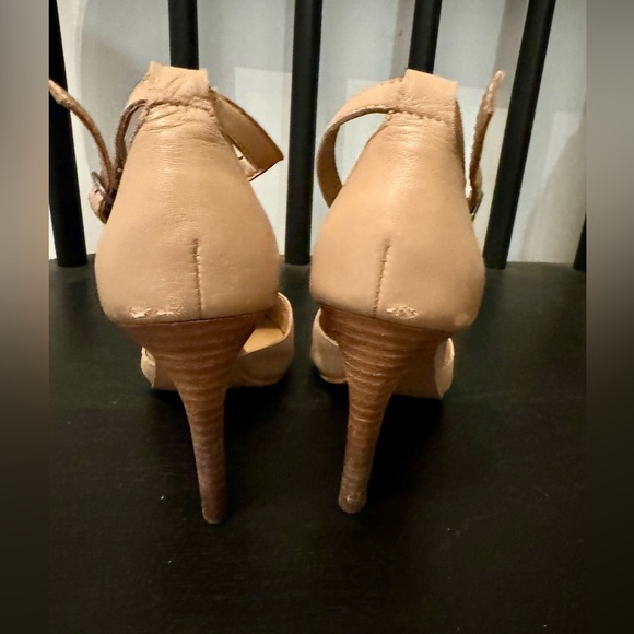 Lucky Brand Women's Natural Tukko D'orsay Ankle Strap Heels - Size 4M/33 - Picture 4 of 6